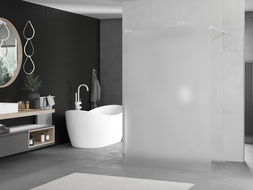 Mexen Kioto свободно стояща душ стена 110 x 200 см, матирано 8 мм, бяла - 800-110-002-20-30