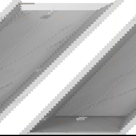 Mexen Lunar L Душ врати с отваряне навътре ляво 140 см, прозрачен, четкан никел - 834L-140-000-97-00-L