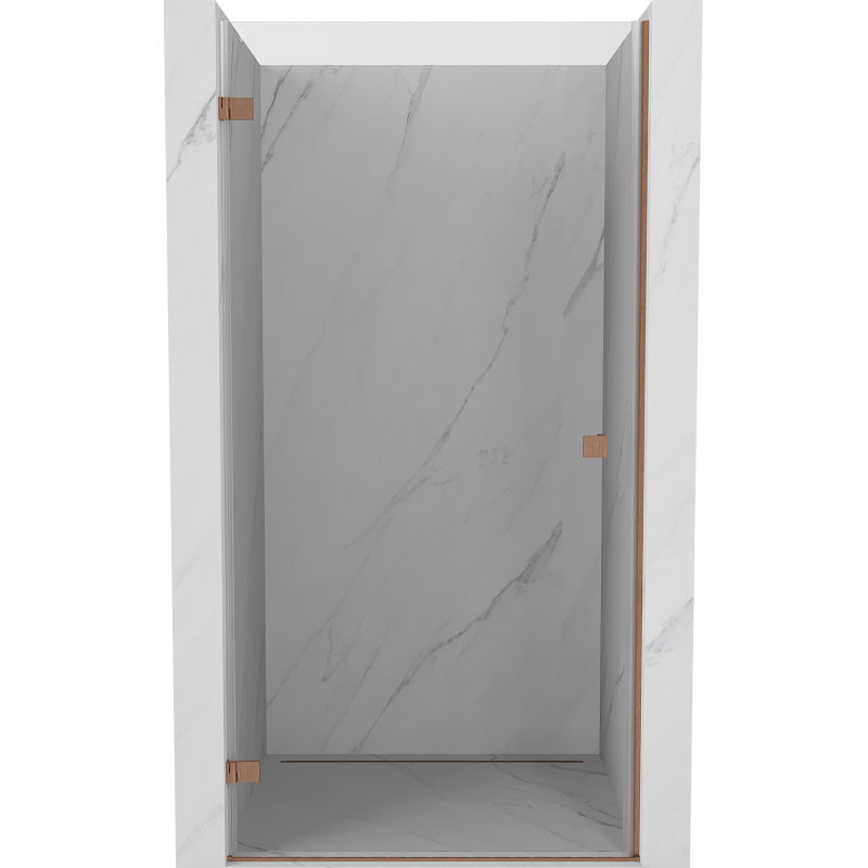 Mexen Lunar-B лява врата за душ 80 cm, прозрачна, четкана мед - 832-080-000-65-00-L