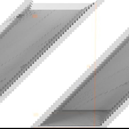 Mexen Lunar-B ляво отваряща се душ врата 100 см, прозрачно стъкло, матирана мед - 832-100-000-65-00-L