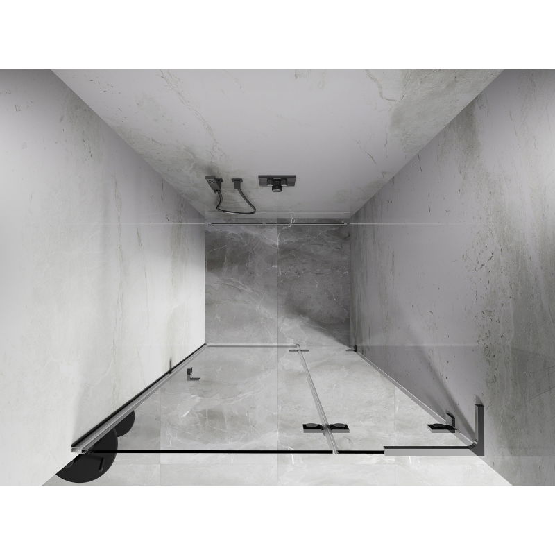 Mexen Lunar L врати за душ кабина, дясни, отварящи се, 125 см, прозрачни, хром - 834L-125-000-01-00-P