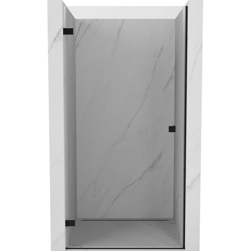 Mexen Lunar-B лява душ врата, прозрачна, 90 см, черна - 832-090-000-70-00-L