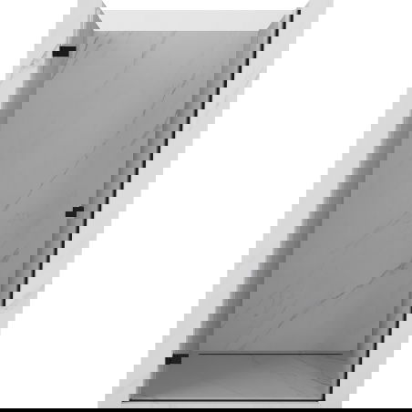 Mexen Lunar-B лява сгъваема врата за душ кабина 90 cm, прозрачна, черна - 832-090-000-70-00-L