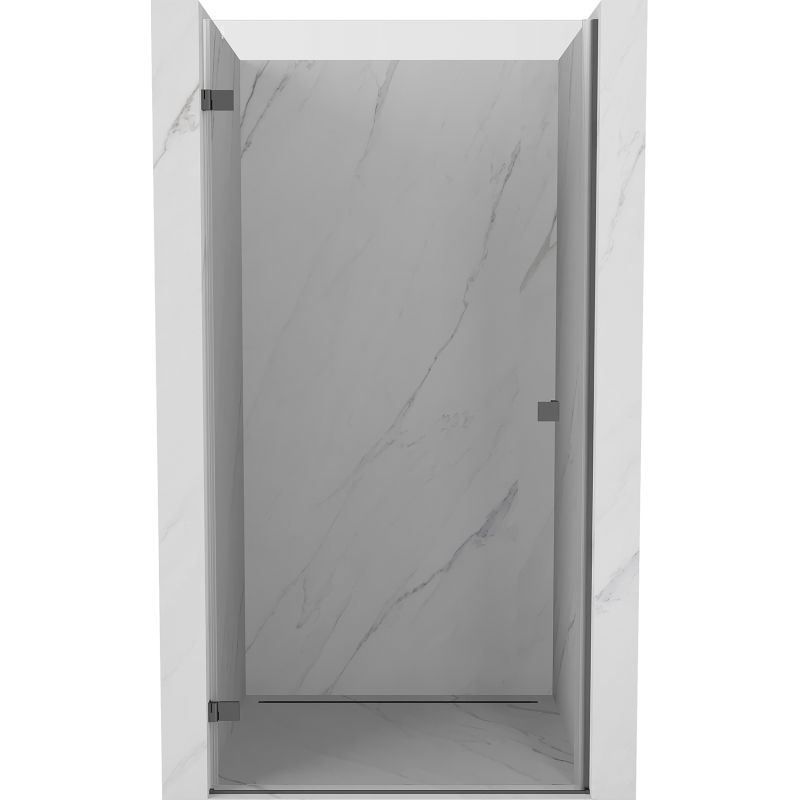 Mexen Lunar-B лява подвижна душ врата 60 cm, прозрачна, gun metal - 832-060-000-95-00-L