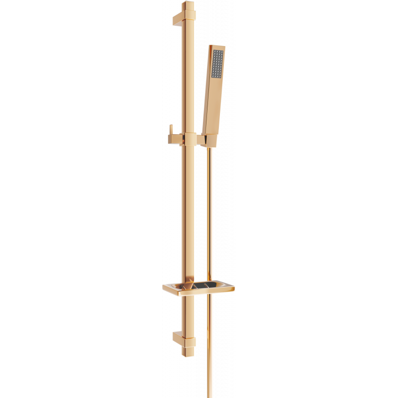 Mexen DQ00 плъзгащ се душ комплект, розово злато - 785004581-60