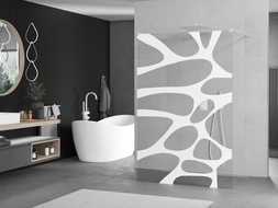 Mexen Kioto свободностояща душ преграда 140 x 200 см, бяла вълна 8 мм, бяла - 800-140-002-20-97