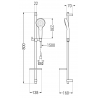 Mexen DQ05 комплект за душ с подвижен душ, златен - 785054581-50