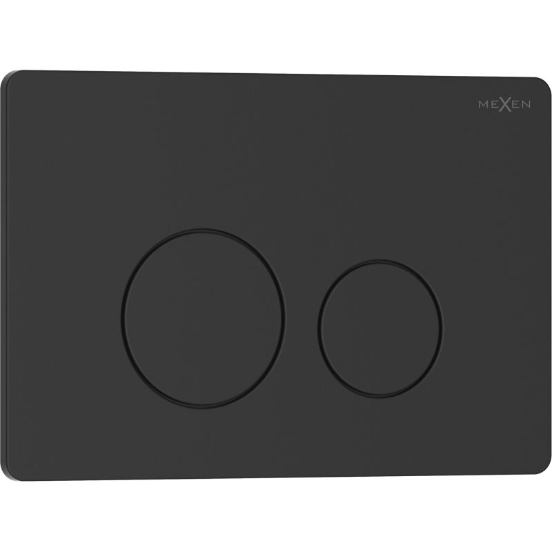 Mexen Tex 06 бутон за изплакване от неръждаема стомана, черен мат - 6106-02