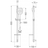 Mexen DQ17 плъзгащ душ комплект, хром - 785174581-02