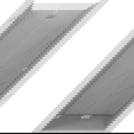 Mexen Lunar-F сгъваеми леви душ врати 75 см, прозрачни, четкан никел - 836-075-000-97-00-L