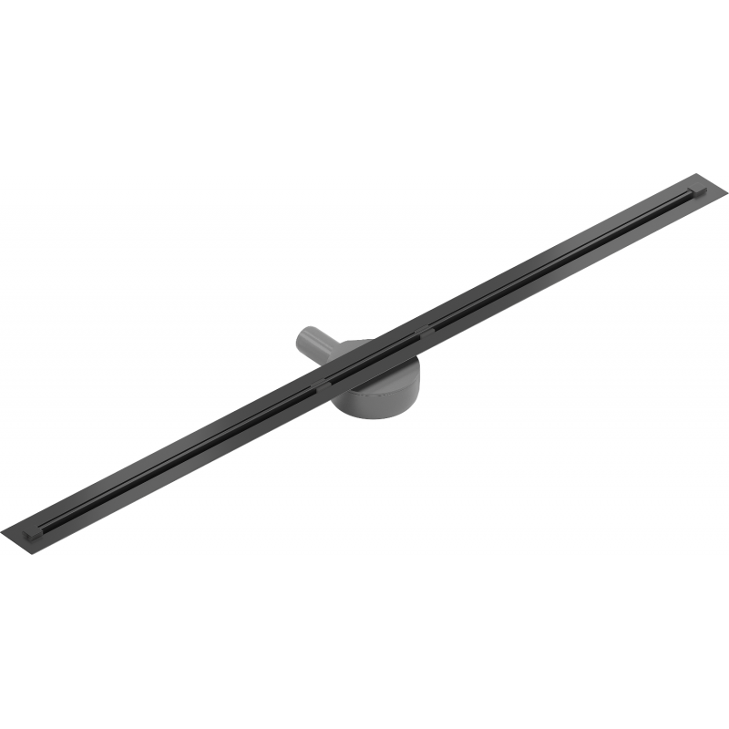 Mexen Flat 360° Slim Плосък 360° Супер Тънък въртящ се линеен отвод 130 см, черен