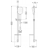 Мексен DQ22 комплект с душ, черен - 785224581-70