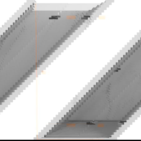 Mexen Lunar-F сгъваеми душ врати, дясна страна 75 см, прозрачно, розово злато - 836-075-000-60-00-P