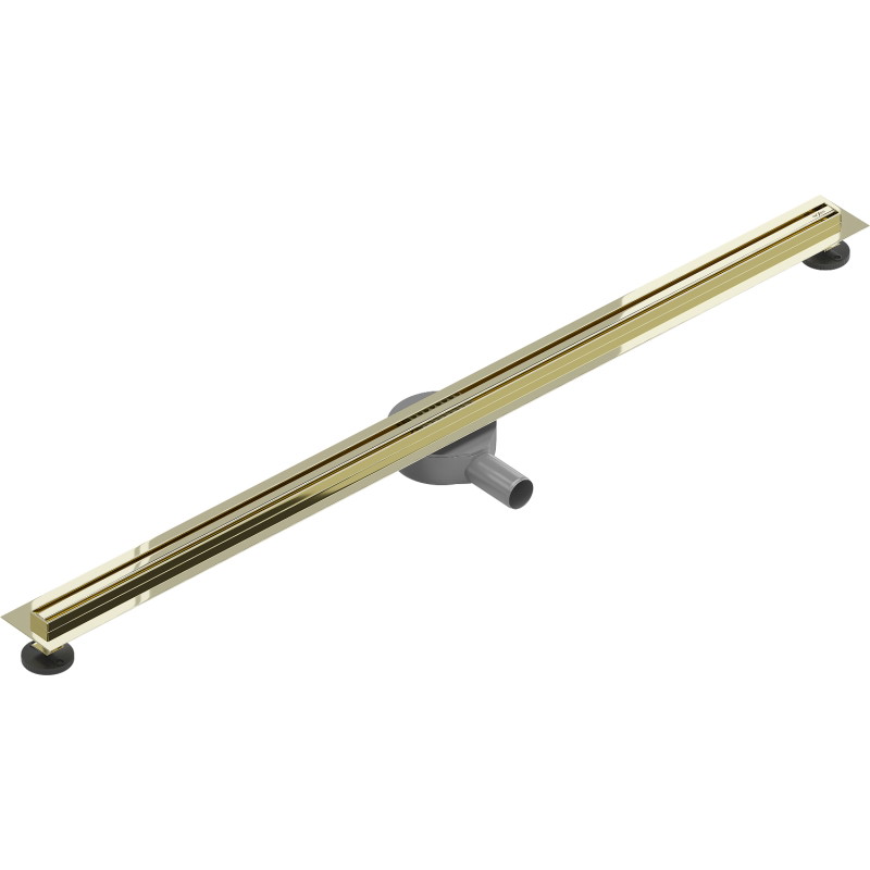 Mexen Flat 360° Slim линеен въртящ се сифон 160 см, златен - 1541160