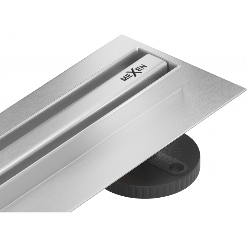 Mexen Flat 360° Slim линеен въртящ се канал 200 см, инокс - 1041200