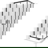 Mexen Rio квадратна душ кабина 70 x 70 см, матирано, черно + поддушово корито,