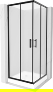 Mexen Rio квадратна душ кабина 70 x 70 см, матирано, черно + поддушово корито,