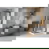 Mexen Rio квадратна душ кабина 70 x 70 см, матова, черна + под душ Rio, бяла - 860-070-070-70-30-4510