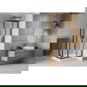 Mexen Rio квадратна душ кабина 70 x 70 см, матова, черна + под душ Rio, бяла - 860-070-070-70-30-4510