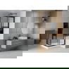 Mexen Rio квадратна душ кабина 70 x 70 см, черни ленти, черна + корито Rio, бяло - 860-070-070-70-20-4510