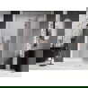 Mexen Lunar L сгъваеми душ врати десни 140 cm, прозрачни, розово злато - 834L-140-000-60-00-P