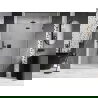 Mexen Lunar L десни отварящи се душ врати 130 см, прозрачни, четка gun gray - 834L-130-000-66-00-P