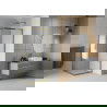 Mexen Rio квадратна душ кабина 70 x 70 см, ивици, златна - 860-070-070-50-20