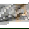 Mexen Rio квадратна душ кабина 70 x 70 см, ивици, златна - 860-070-070-50-20