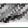 Mexen Lunar L сгъваеми душ врати, десни 130 см, прозрачни, черни - 834L-130-000-70-00-P