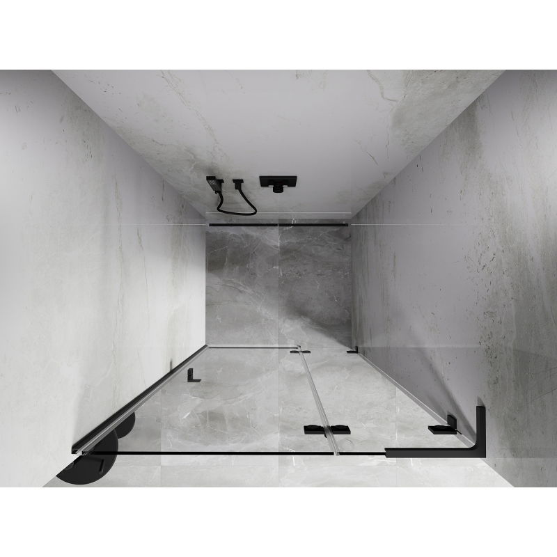 Mexen Lunar L душ врати отварящи се надясно 75 см, прозрачни, gun metal - 834L-075-000-95-00-P