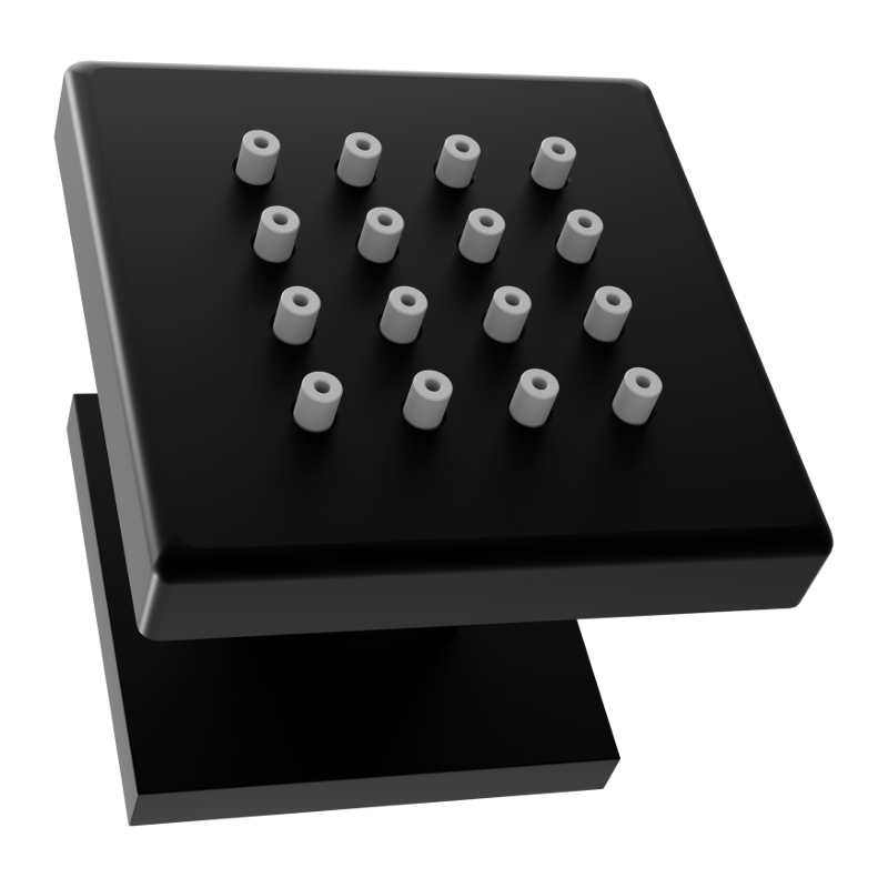 Mexen страничен душ за монтаж върху стена, черен - 79360-70