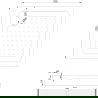 Mexen Rio квадратна душ кабина 70 x 70 см, графит, хром + Rio под, бял - 860-070-070-01-40-4510