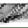 Mexen Lunar L врати за душ, отварящи се надясно 130 см, прозрачни, gun metal - 834L-130-000-95-00-P