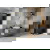 Mexen Rio квадратна душ кабина 80 x 80 cm, графит, златно - 860-080-080-50-40