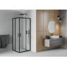 Mexen Rio кабина за душ квадратна 80 x 80 см, матова, черна - 860-080-080-70-30