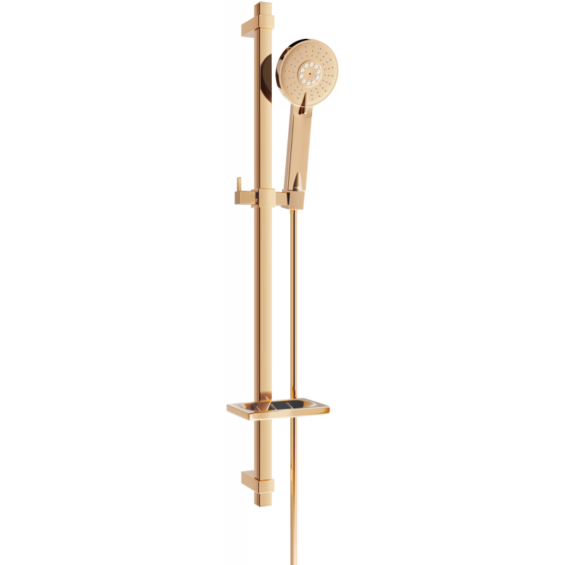 Mexen DQ40 плъзгащ се душ комплект, розово злато - 785404581-60