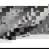 Mexen Lunar-F сгъваеми душ врати десни 90 cm, прозрачни, черни - 836-090-000-70-00-P