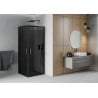 Mexen Rio квадратна душ кабина 90 x 90 см, графит, черна - 860-090-090-70-40