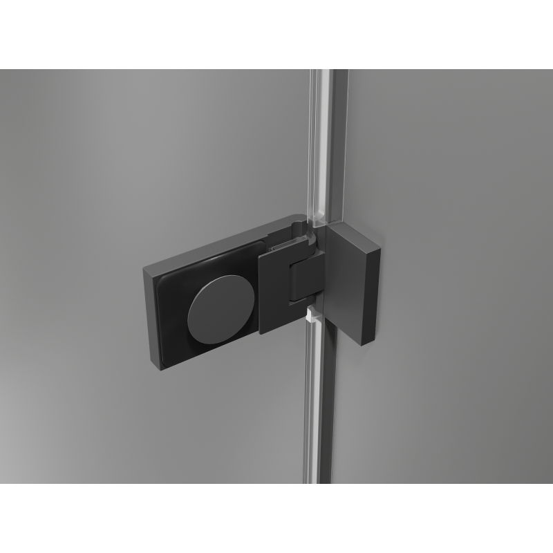 Mexen Lunar-F сгъваеми душ врати десни 65 см, прозрачни, gun metal - 836-065-000-95-00-P