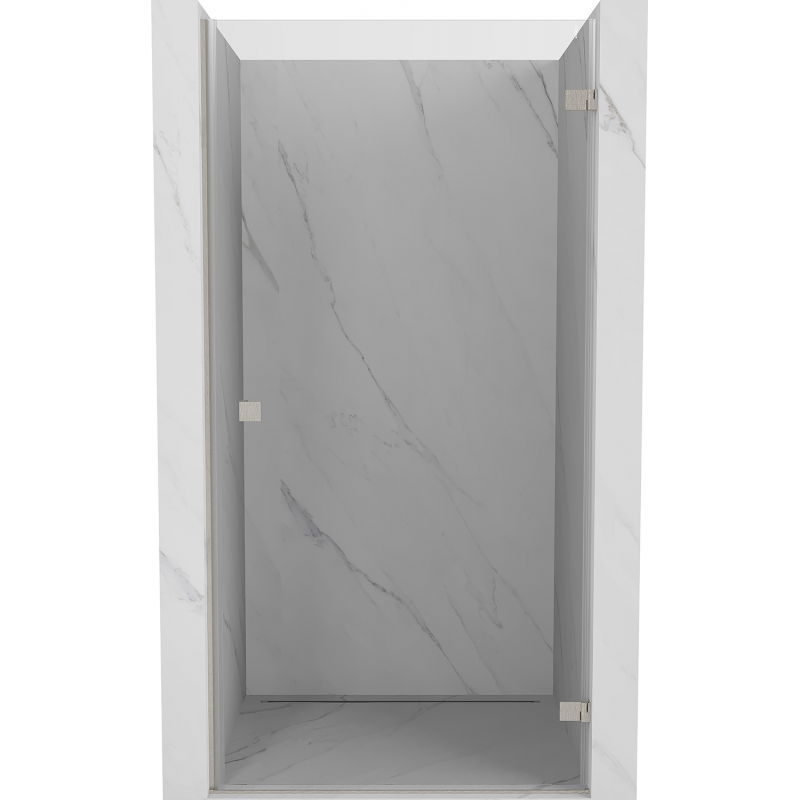 Сгъваеми душ врати Mexen Lunar-B 80 cm, прозрачно, матиран никел - 832-080-000-97-00-P