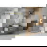 Mexen Rio душ кабина полукръгла 80 x 80 см, ивици, златна - 863-080-080-50-20