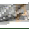 Mexen Rio душ кабина полукръгла 80 x 80 см, ивици, златна - 863-080-080-50-20