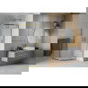 Mexen Rio душ кабина полуобтурна 80 x 80 см, матирано стъкло, златна - 863-080-080-50-30