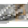 Mexen Rio душ кабина полуобтурна 80 x 80 см, матирано стъкло, златна - 863-080-080-50-30