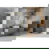 Mexen Rio душ кабина полукръгла 80 x 80 см, графит, златна - 863-080-080-50-40
