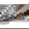 Mexen Rio душ кабина полукръгла 80 x 80 см, райе, черна - 863-080-080-70-20