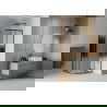 Mexen Rio душ кабина полукръгла 90 x 90 см, райе, черна - 863-090-090-70-20