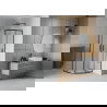 Mexen Rio душ кабина полукръгла 90 x 90 см, матово стъкло, черна - 863-090-090-70-30