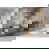 Mexen Rio душ кабина полукръгла 80 x 80 см, прозрачна, златна + подови душ Rio, бял - 863-080-080-50-00-4710