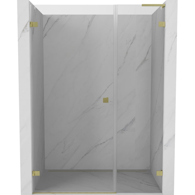 Mexen Lunar-B L лява душ кабина 130 см, прозрачна, златисто матово - 832SL-130-050-55-00-L